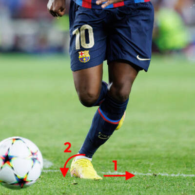 ansu fati foot position forces