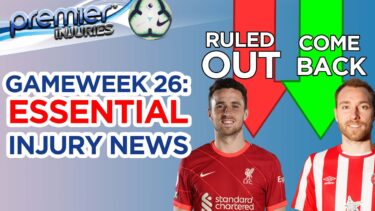 EPL injury roundup (FPL gameweek 26)