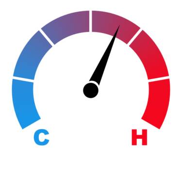 hot cold temperature gauge