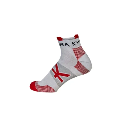 kymira infrared ankle sock grey red