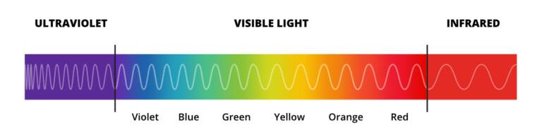 red and infrared light on electromagnetic spectrum